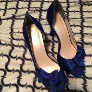Blue high heels